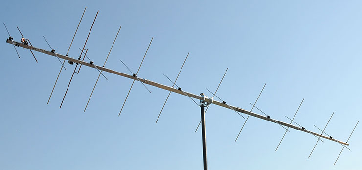 2 meter YPOL Yagi eme terrestrial antena