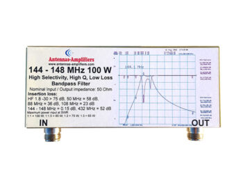 2m 144-148MHz 100W Receive Transmit Bandpass Filter