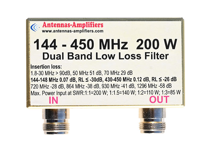 2m 70cm DualBand Transmitting Filter 200W