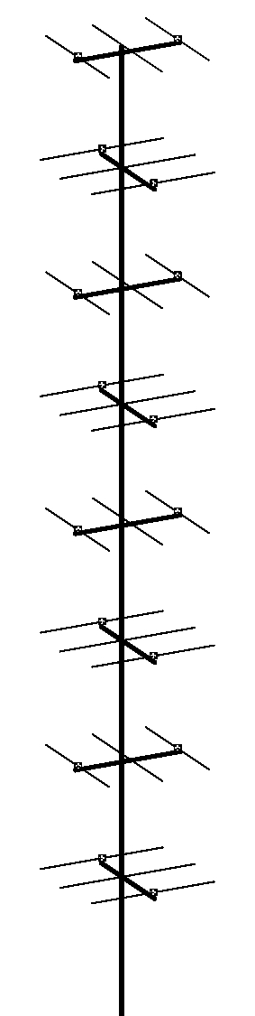 2m Bidirectional Antenna 2m3DX2D Stack of Eight Antennas Appearance