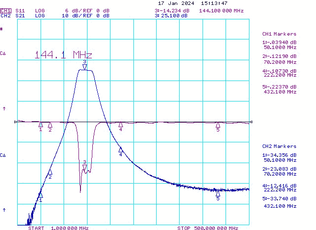 2m Low Noise Preamplifier EME3-144EXP 1500W Split RX Receive Gain