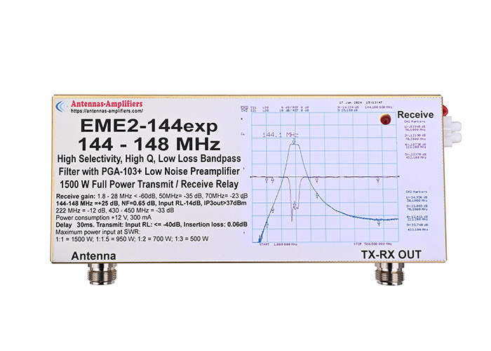 2m Ultimate Transmit Receive Relay Switches BPF VLNA EME2-144EXP