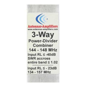 2m Power Splitter Combiner 144 MHz 3-Port Divider 1/4wl
