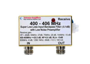 400-403-406MHz Low Noise Preamplifier