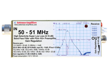 6m Low Noise Preamplifier with Band Pass Filter 50-51MHz