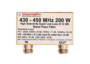 70cm 430-450MHz BandPass Filter 200W