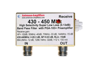 70cm Low Noise Preamplifier with Band Pass Filter