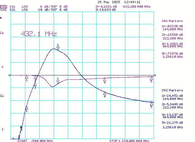 70cm Super Low Noise EME Preamplifier 430-450MHz VHF 70cm 23cm Gain