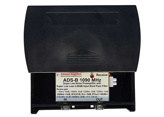 ADS-B 1090MHz Preamplifier Low Noise Outdoor Mounting