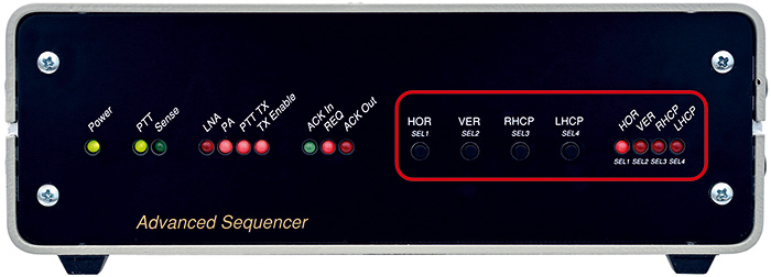 Advanced Sequencer Front View Antenna Selector
