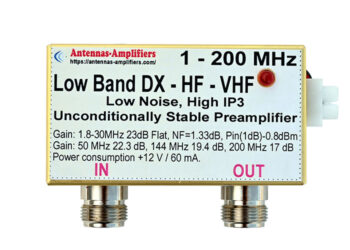 LowBand DX HF VHF High IP3 Preamplifier 1-200MHz