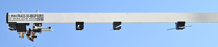 Cooper dipole, 30 x 30 mm boom for 70 cm antenna