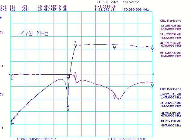 Terrestrial UHF Preamplifier With 70cm Notch Filter Orion UHF TV Gain