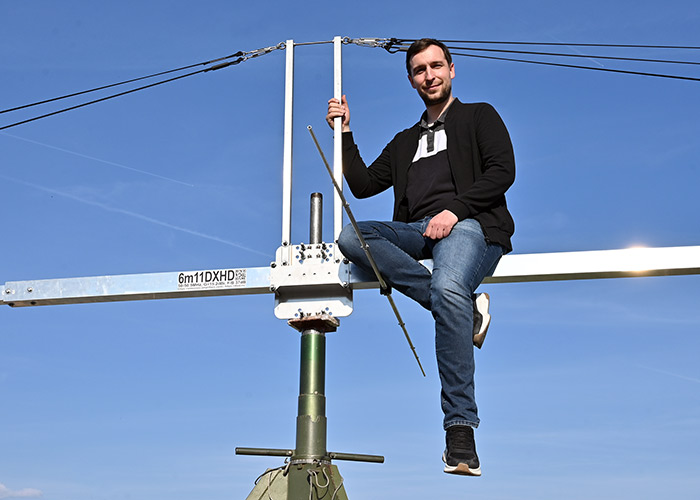 The Worlds Biggest And Best 6m Antenna 6m11DXHD YU2AAD Sitting on the Boom