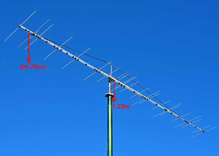 TriBand 2m 222MHz 70cm Antenna Two Connectors 2m222M70cm50-2C Connector Position TriBand 2m 222MHz 70cm Antenna Two Connectors 2m222M70cm50-2C Connector Position