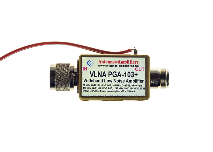 Wideband Low Noise Amplifier VLNA with PGA103+ M-F