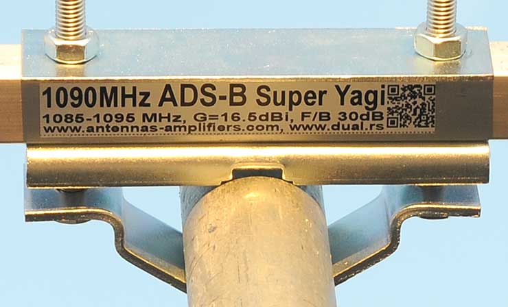 ADS-B Aircraft Tracking Super Yagi Antenna 16.5 dBi Label