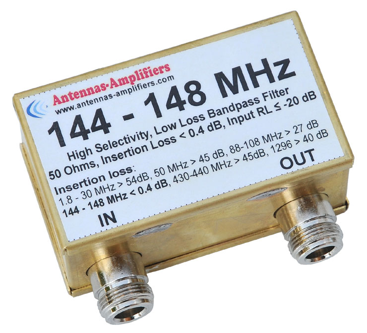 144 - 148 MHz Economical High Selectivity Low Loss Band Pass Filter External Appearance