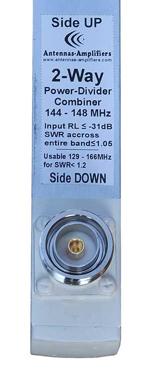 144MHz-2m-Power-divider-Splitter-2-port 7/16DIN Input Connector