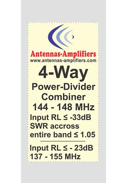 2m Power-Divider-Splitter-4-Port 144MHz