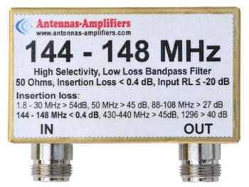 144 - 148 MHz Economical Receiving Band-Pass Filter
