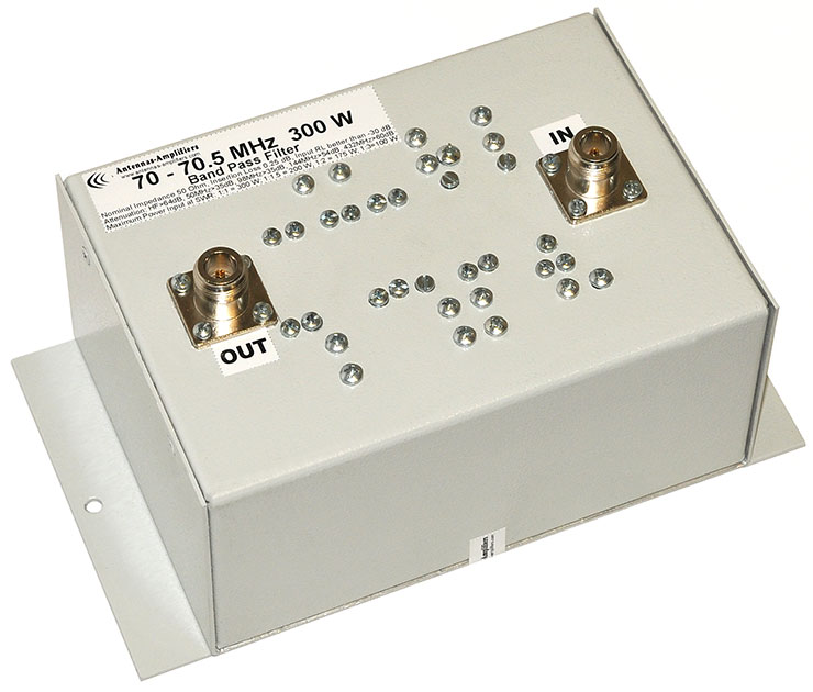 70 MHz 300 W High Power Low Loss Bandpass Filter