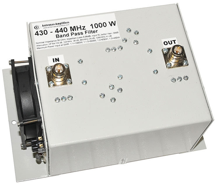 70cm -0.06dB 1000 W Bandpass Filter 430-440MHz