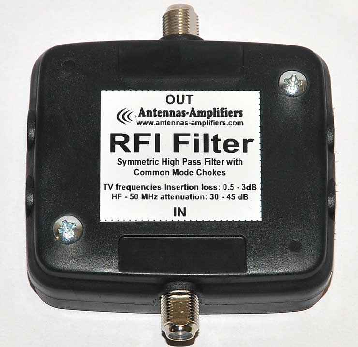 RFI Interference Filter with Common Mode Chokes HF - 50 MHz
