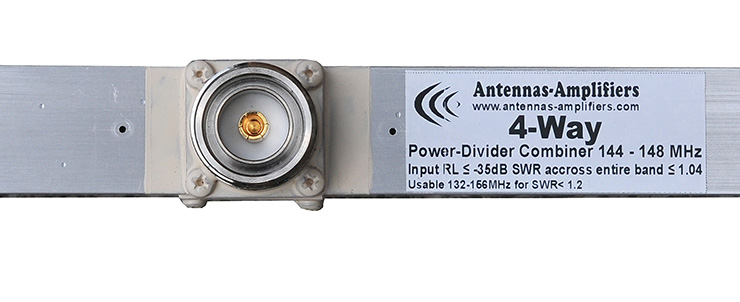 2meter WideBand Power Divider 4-Port Combiner 1/2 wl 7/16DIN